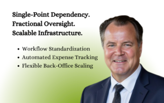 Imperial Success Series graphic detailing financial scaling for an oil and gas firm, highlighting payroll growth from $700K to $2.2M+ and fractional controller oversight.