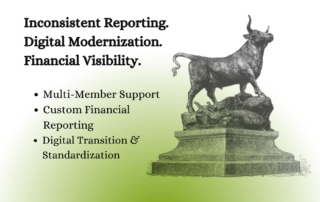 Promotional graphic for Imperial's "The Success Series" featuring a bull, text detailing digital modernization and financial reporting solutions, and contact information for Imperial Texas.